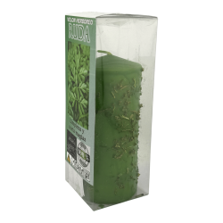 Herbal Rue Candle - Esoteric Candle 14x6cm - Eliminates negativity, bad environments, cleansing and cuts magic