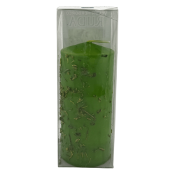 Herbal Rue Candle - Esoteric Candle 14x6cm - Eliminates negativity, bad environments, cleansing and cuts magic