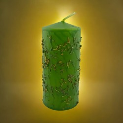 Herbal Rue Candle - Esoteric Candle 14x6cm - Eliminates negativity, bad environments, cleansing and cuts magic
