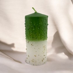 Bougie aux herbes, rue et sel - Bougie ésotérique 14 x 6 cm - Nettoyage des entreprises et des maisons