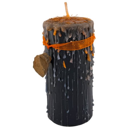 Tigeröga Talismanljus - Esoteriskt ljus med speciell amulett 14x6cm - Skydd, självförtroende och inre styrka