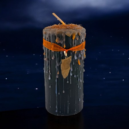 Tiger's Eye Talisman Candle - Esoteric Candle with Special Amulet 14x6cm - Protection, Confidence and Inner Strength