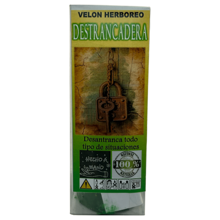 Velón Herboreo Destrancadera - Velón Esotérico 14x6cm - Desatranca todo tipo de situaciones