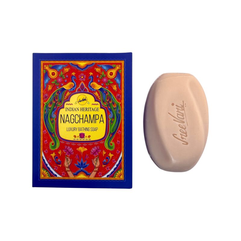 SREE VANI Indian Heritage Nag Champa Badtvål - 75g Bar.-Sree Vani Badtvålar-HOSTENATURA