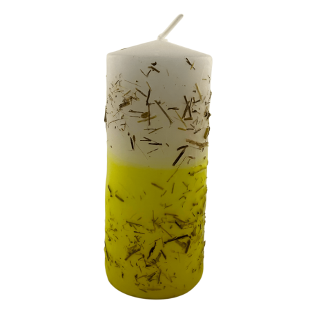Vela de Ervas 7x7 Astral - Vela Esotérica 14x6cm - Proteção, Limpeza, Abertura de Caminhos, Prosperidade...