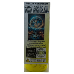 Örtljus 7x7 Astral - Esoteriskt ljus 14x6cm - Skydd, Rensning, Öppnar Vägar, Välstånd...