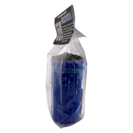Bougie Talisman Sélénite - Bougie Ésotérique avec Amulette Spéciale 14x6cm - Purification Énergétique, Énergie Pure et Protectio