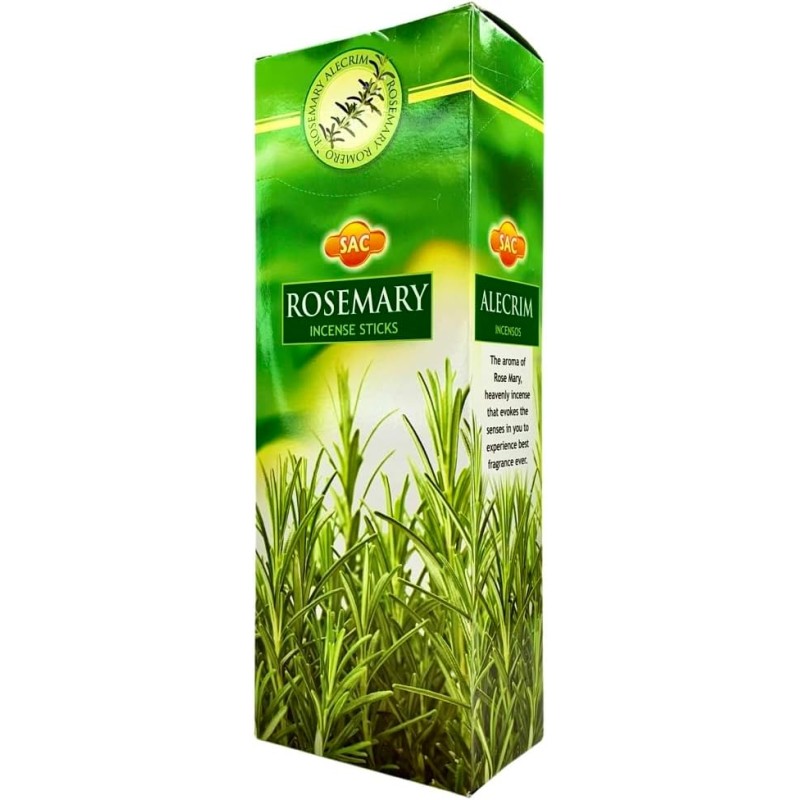 Incienso SAC Romero - Caja de 6 paquetes hexagonales de 20 barritas 120 barritas de incienso-INCIENSOS SAC-HOSTENATURA