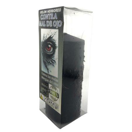Velón Herboreo Contra el Mal de Ojo - Velón Esotérico 14x6cm - Contra las malas energías del otro
