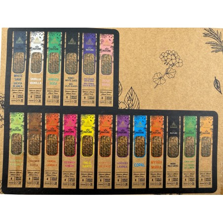 Organic Rue Incense Box AROMA Nature - 12 boxes of 8 thick sticks