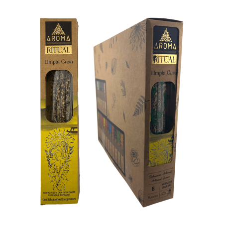 Cutie de tămâie organică pentru ritualul de curățenie AROMA - 12 cutii a câte 8 bețișoare groase