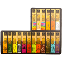 Bio-Räucherstäbchen-Set für das AROMA – 12 Schachteln mit je 8 dicken Stäbchen