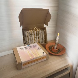 Zestaw świec oczyszczających HOSTENATURA Energy Cleansing Candle Kit – 10 białych świec z ziołami