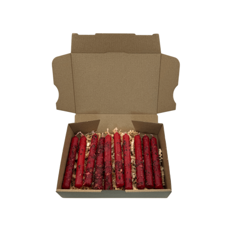 Kit de Velas de Ritual Amor HOSTENATURA - 10 velas rojas con hierbas