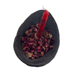 Kit de Velas de Ritual Amor HOSTENATURA - 10 velas rojas con hierbas