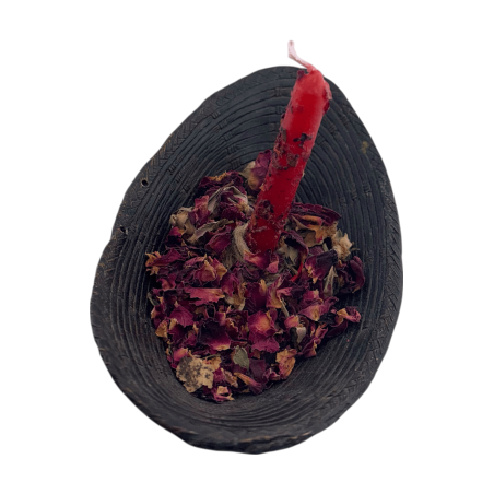 Kit de Velas de Ritual Amor HOSTENATURA - 10 velas rojas con hierbas
