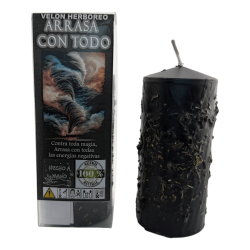 Herbal Candle That Sweeps Away All - Esoteric Candle 14x6cm - Against all magic, sweeps away all negative energies