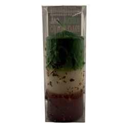 Velón Herboreo Ruda, Sal y Palo Santo - Velón Esotérico 14x6cm - Limpieza y Protección