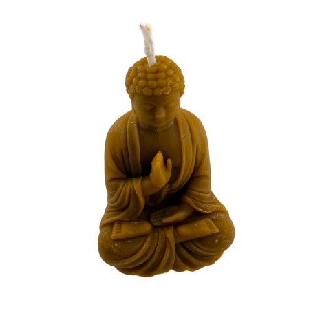 Vela de Meditação Buda de Mel 100% Mel - 12,4x8,2cm - 245g.