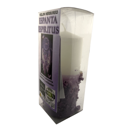 Kräuterkerze zur Geisterabwehr – Esoterische Kerze 14 x 6 cm – Vertreibt Geister und Wesenheiten.