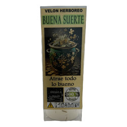 幸運のハーブキャンドル - 秘伝キャンドル 14x6cm - 良いものを引き寄せます