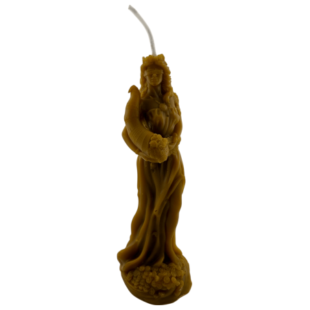 Candela al miele Dea della fortuna 100% miele - 16x4,8 cm