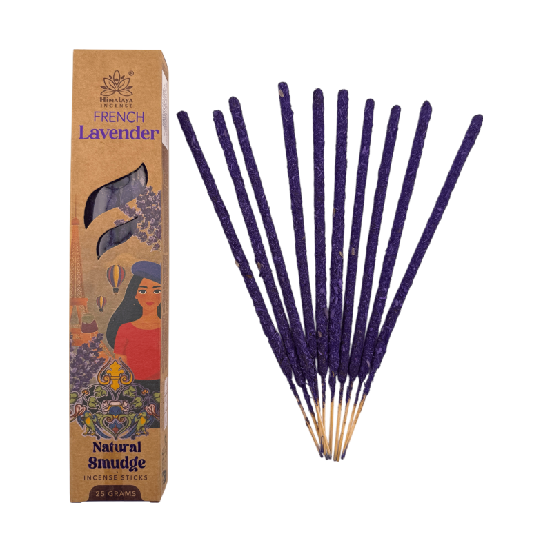 Incenso de Lavanda Francesa Natural Himalayan Soul Origins - Caixa com 25g-Incenso Natural para Defumação Origins Himalaya Incense-HOSTENATURA
