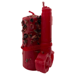 Candela Potente Chiave dell'Amore HOSTENATURA - 14x8cm - Candela Esoterica Fatta a Mano per Attrarre l'Amore