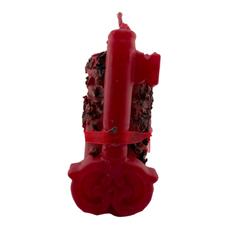 Velón Llave del Poder Amor HOSTENATURA - 14x8cm - Vela Esotérica Artesana para Atraer el Amor
