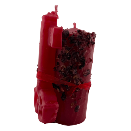 Velón Llave del Poder Amor HOSTENATURA - 14x8cm - Vela Esotérica Artesana para Atraer el Amor