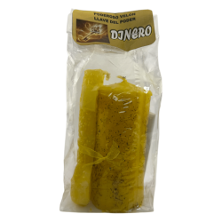 Veló Clau del Poder Diners HOSTENATURA - 14x8cm - Espelma Esotèrica Artesana per Atreure els Diners