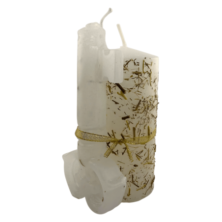 Candela Chiave del Potere - Luce ed Energia HOSTENATURA - 14x8cm - Candela Esoterica Fatta a Mano per Canalizzare Luce ed Energi