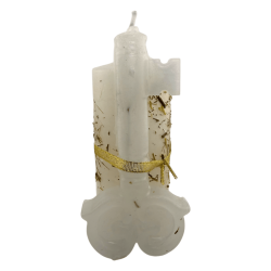 Bougie Clé du Pouvoir - Lumière et Énergie HOSTENATURA - 14 x 8 cm - Bougie ésotérique artisanale pour canaliser la lumière et l