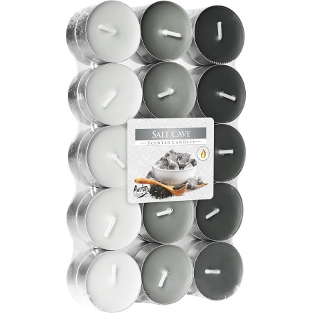 Lot de 30 bougies chauffe-plat BISPOL Aura Salt Cave