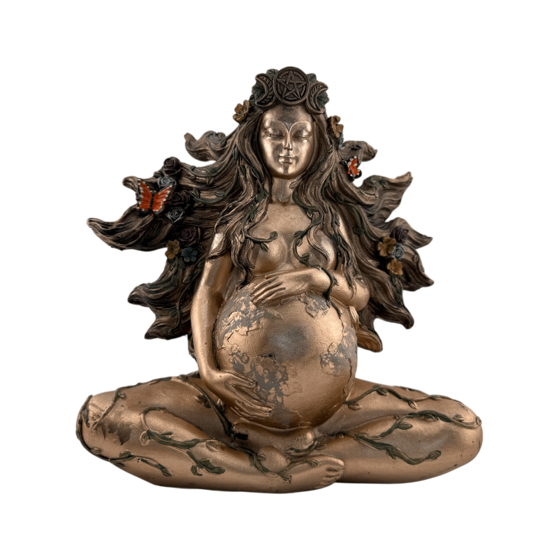 Estatueta de resina da Deusa Gaia, Mãe Terra - 20x10x15cm-FIGURAS ESOTÉRICAS-HOSTENATURA
