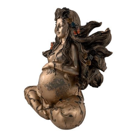 Estatueta de resina da Deusa Gaia, Mãe Terra - 20x10x15cm