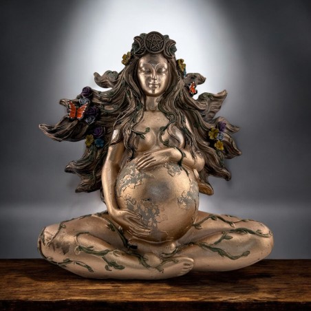 Figurină din rășină Gaia Zeița Mamă Pământ - 20x10x15cm