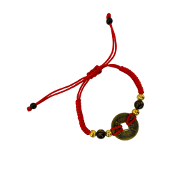 Pulsera Feng Shui Moneda I Ching - Dinero, Riqueza y Buena Suerte
