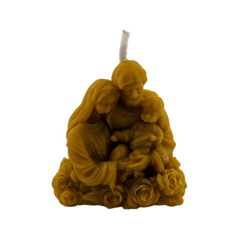 Vela Miel Portal de Belén 100% Miel - 8x6,5x2,6cm-Espelmes de Mel Natural - Cera d'Abella-HOSTENATURA