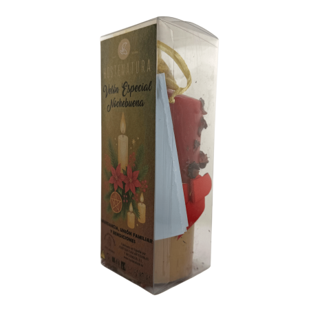 Vela especial de véspera de Natal HOSTENATURA - Abundância, União Familiar e Bênçãos