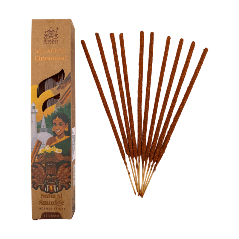 Tămâie cu scorțișoară din Sri Lanka - Aromă naturală Himalayan Soul Origins - Cutie de 25g-Tămâie naturală cu aromă de tămâie Origins Himalaya-HOSTENATURA
