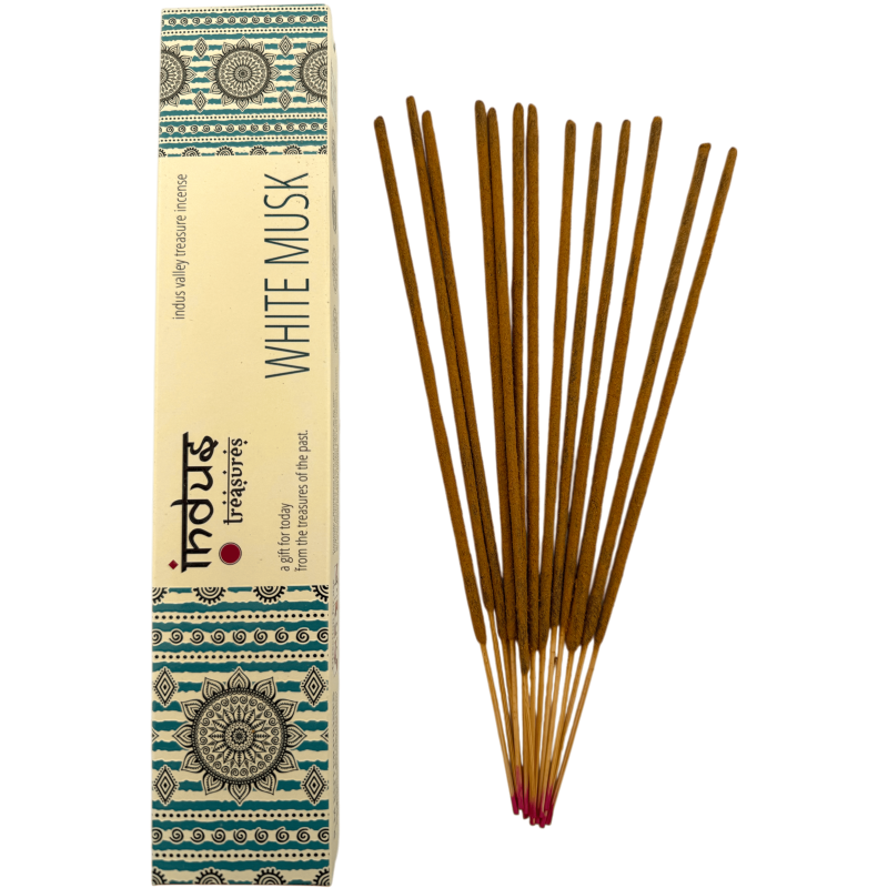Incenso Banjara Indus White Musk - Caixa de 15g Masala-Incenso Indus Banjara-HOSTENATURA