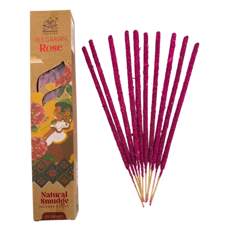 Incenso de Rosa Búlgara Natural Himalayan Soul Origins - Caixa com 25g