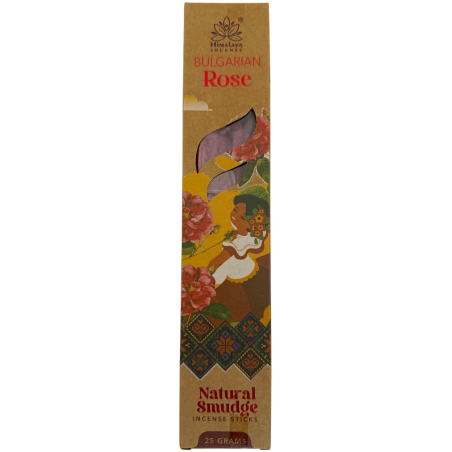 Natürlicher bulgarischer Rosenräucherstäbchen-Smudge von Himalayan Soul Origins – 25g Schachtel