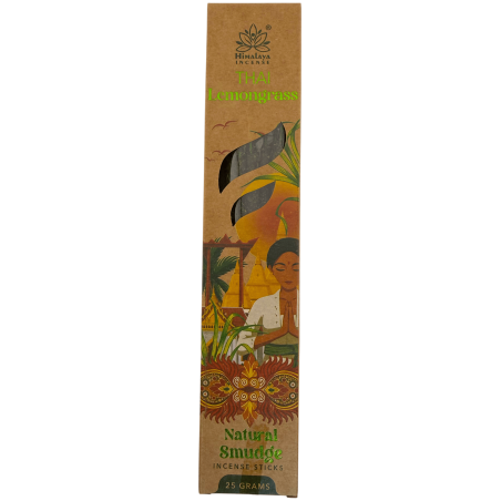 Natural Thai Lemongrass Incense Smudge Himalayan Soul Origins - 25g Box