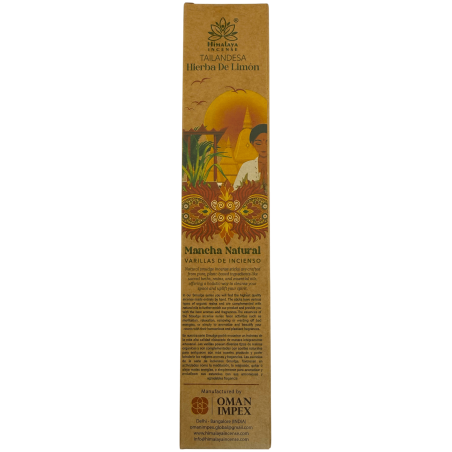 Incenso de capim-limão tailandês natural para defumação, Himalayan Soul Origins - Caixa com 25g