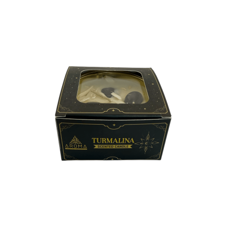 Świeca AROMA FRAGRANCES Crystal Tourmaline – zapach drzewa sandałowego – 65 g – czas działania 5-6 godz.