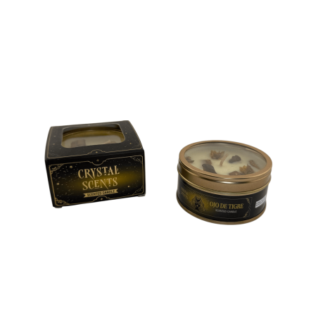 Vela Aroma Crystal Ojo de Tigre AROMA FRAGRANCES Aroma Vainilla - 65gr. - 5-6h de duración