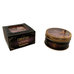 Vela AROMA FRAGRANCES de quartzo rosa cristal - 65g - 5-6 horas de duração