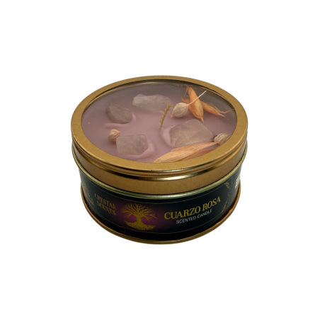 Duftkerze AROMA FRAGRANCES Rosenquarzkristall – 65 g – Brenndauer 5–6 Stunden